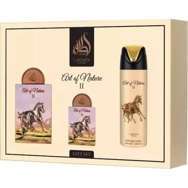 LATTAFA Art Of Nature II SET: EDP 100ml + deo spray 200ml + EDP 20ml + atomizer